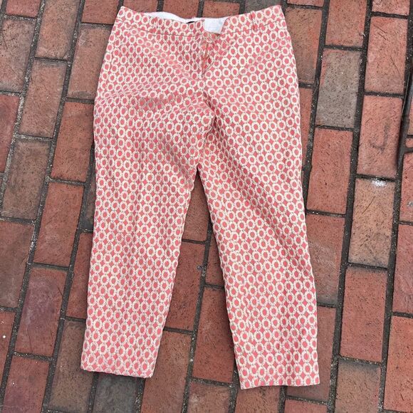 J Crew Collection Gilded Dot Metallic Cafe Capri Pants NWT - Picture 3 of 8